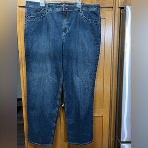 Gloria Vanderbilt women’s Vintage denim blue jeans, plus size 20w
